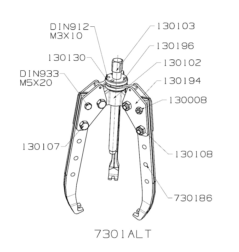 EXTRACTOR FORZA SERIE 7300AT AUTOCENTRANTE